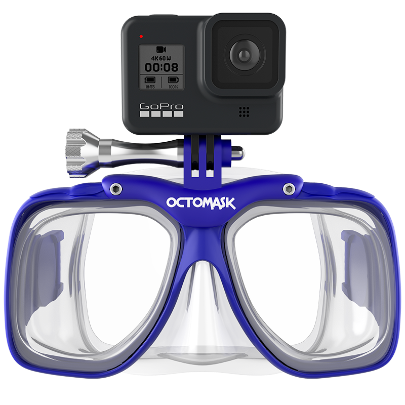 goggles gopro OCTOMASK Classic Dive Mask w|Mount for GoPro Hero Cameras Blue